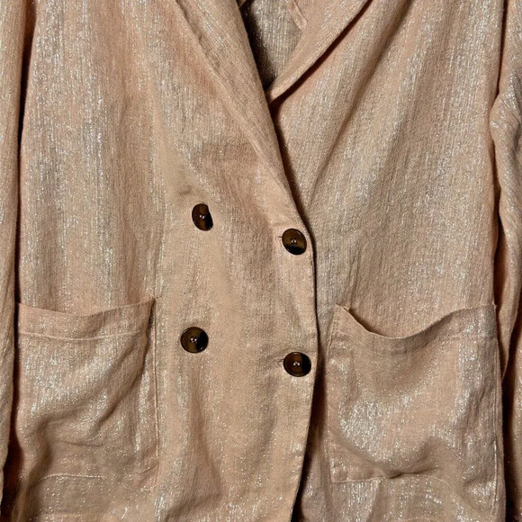 Anthropologie Amadi Kaye Blazer Suit Kaye Pink Oversized Double Breast L - Picture 7 of 13